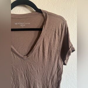 Beyond Yoga Mini Short Sleeve V Neck T Shirt Dress